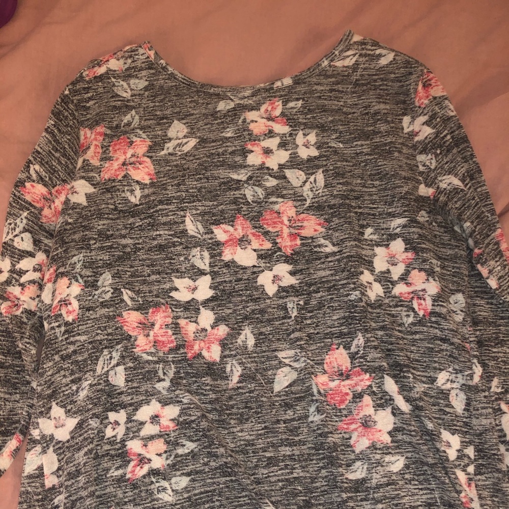 Flower shirt 3/4 sleeve